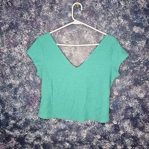 Khols plus size teal crop top